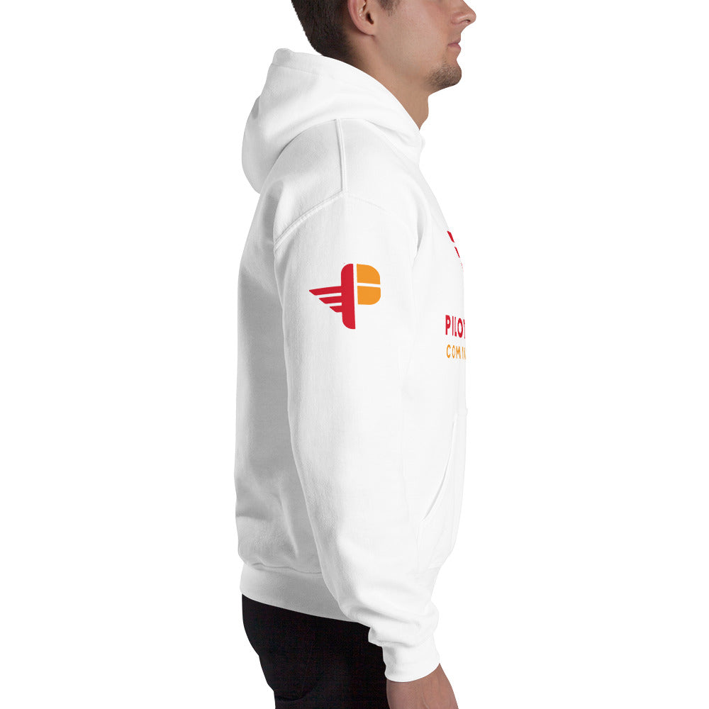 Pilot Sauce hoodie logo on sleeve